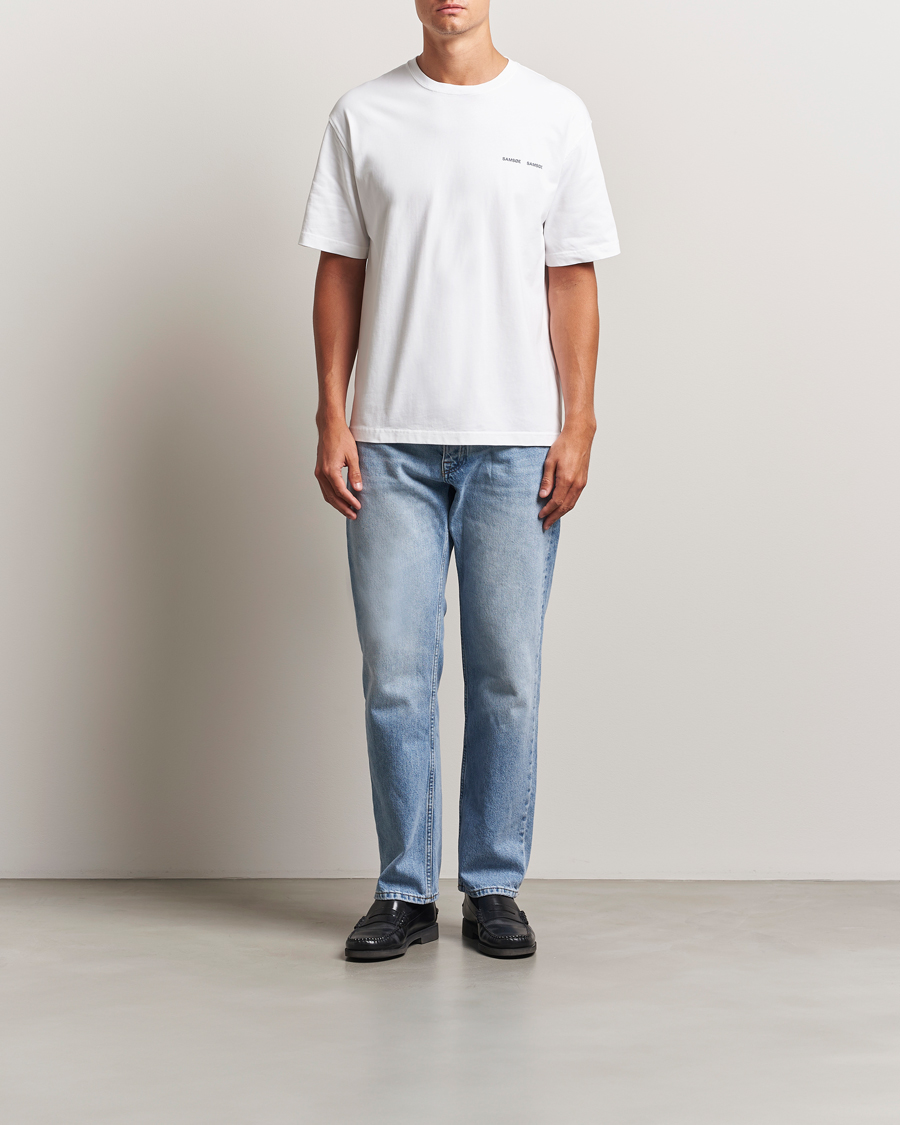 Herre | T-Shirts | Samsøe Samsøe | Florian To Connect Printed T-Shirt White