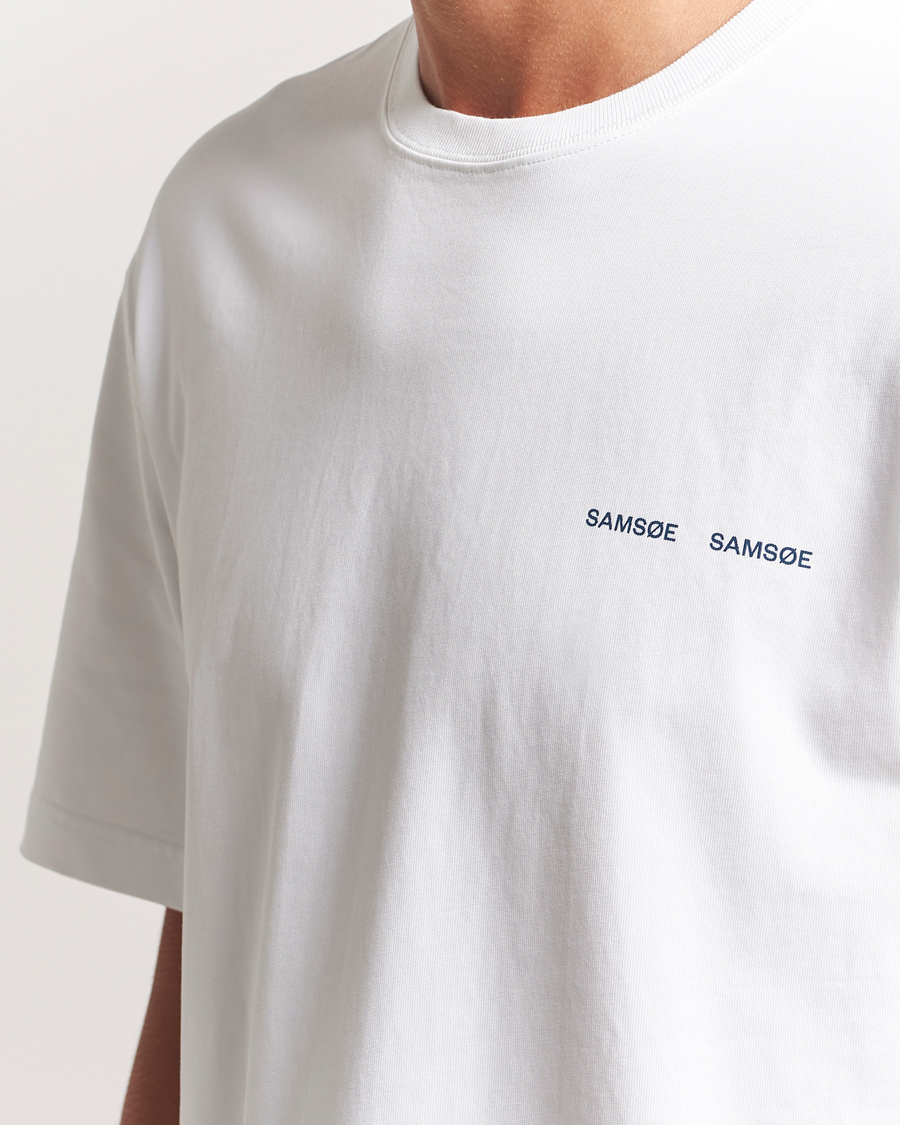 Herre | T-Shirts | Samsøe Samsøe | Florian To Connect Printed T-Shirt White