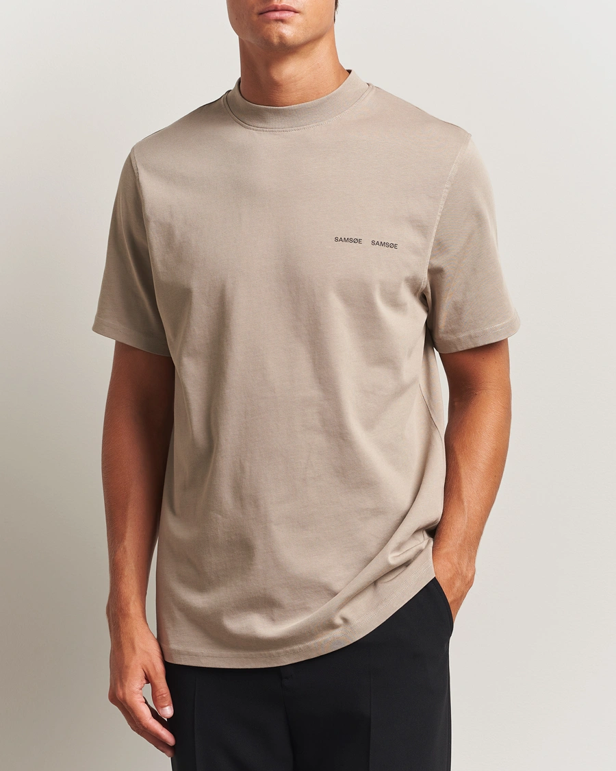 Herre | T-Shirts | Samsøe Samsøe | Norsbro Crew Neck T-Shirt Elephant Skin