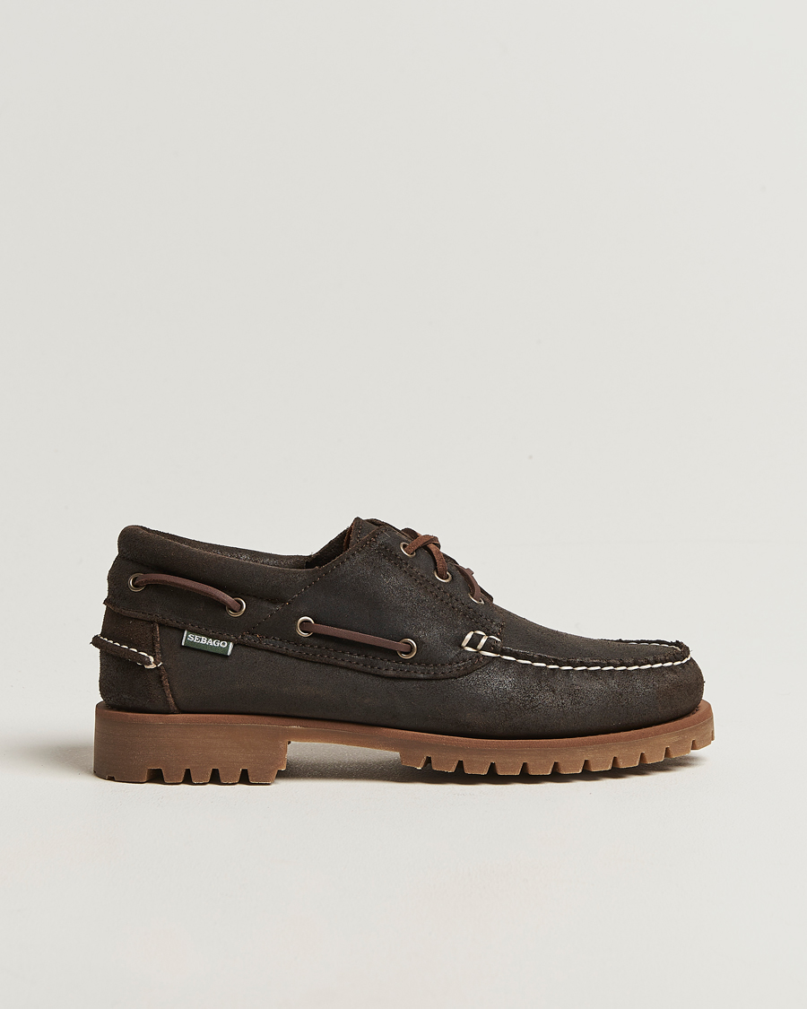 Herre | Loafers | Sebago | Acadia Waxed Suede Loafer Dark Brown