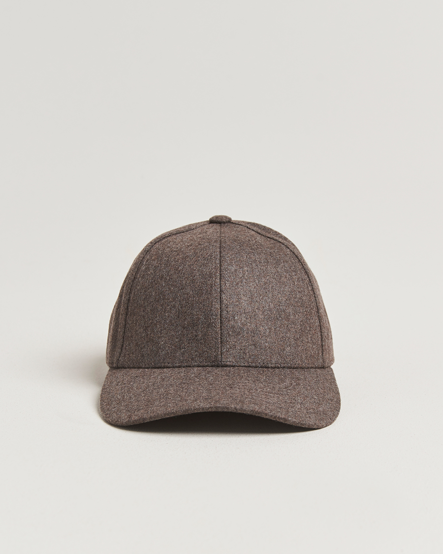 Herre | Hatte & kasketter | Varsity Headwear | Flannel Baseball Cap Taupe Brown