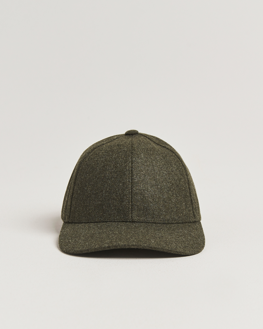 Herre | Hatte & kasketter | Varsity Headwear | Flannel Baseball Cap Forest Green