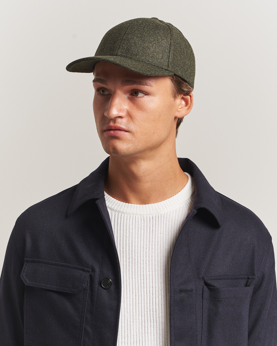 Herre | Hatte & kasketter | Varsity Headwear | Flannel Baseball Cap Forest Green