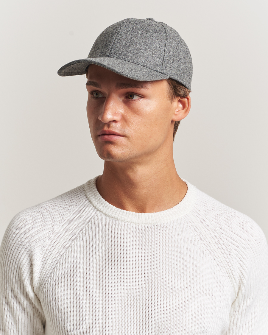 Herre | Hatte & kasketter | Varsity Headwear | Flannel Baseball Cap Granite Grey