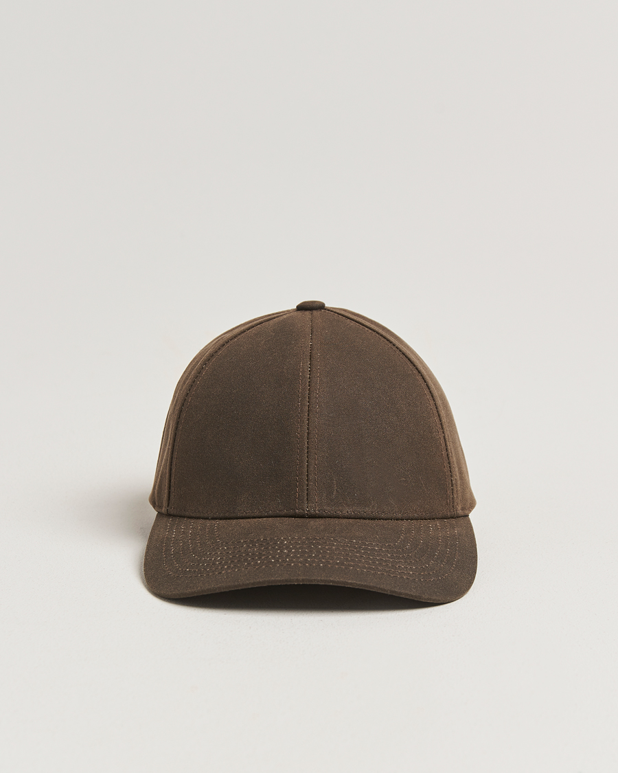 Herre | Hatte & kasketter | Varsity Headwear | Oilskin Baseball Cap Chestnut Brown