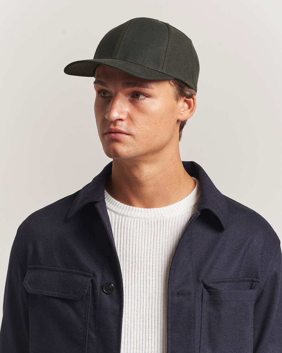 Herre | Hatte & kasketter | Varsity Headwear | Oilskin Baseball Cap Ivy Green