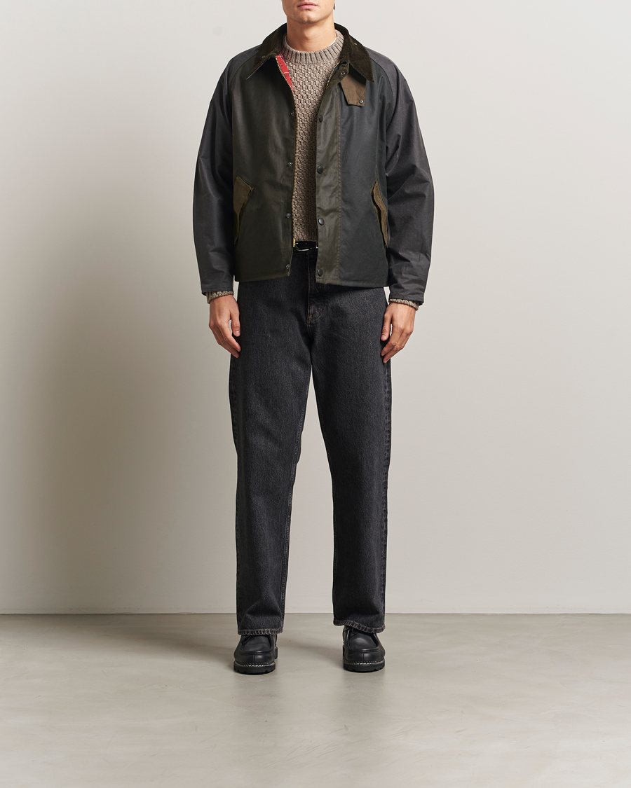 Herre | Jakker | Barbour Heritage | Patchwork Transport Wax Jacket Sage Multi