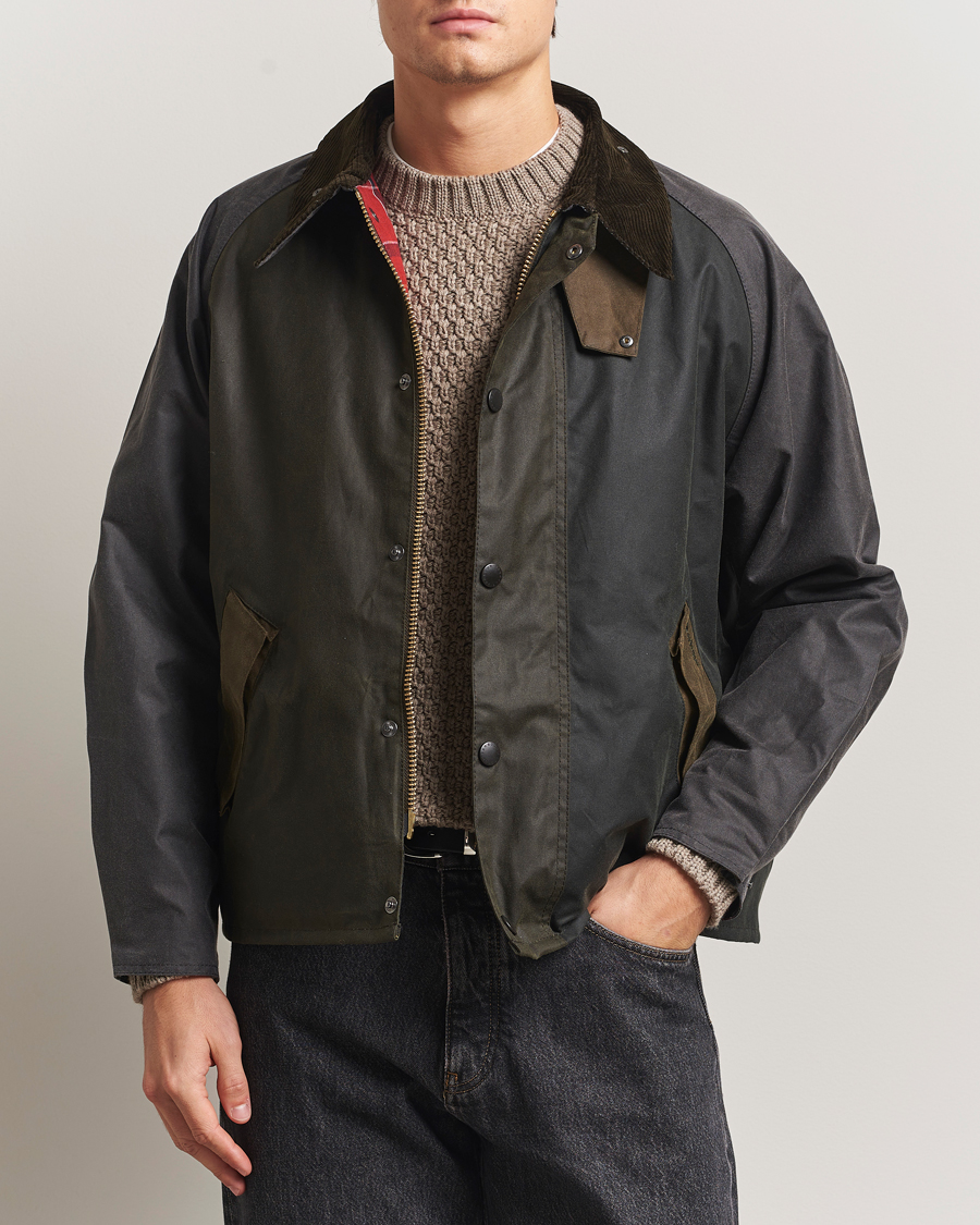 Herre | Jakker | Barbour Heritage | Patchwork Transport Wax Jacket Sage Multi
