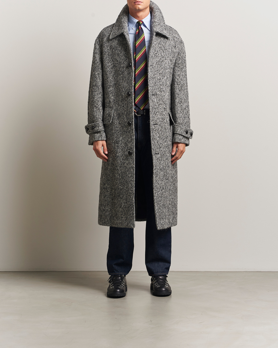 Herre | Jakker | GANT 240 Mulberry Street | Tweed Wool Coat Black