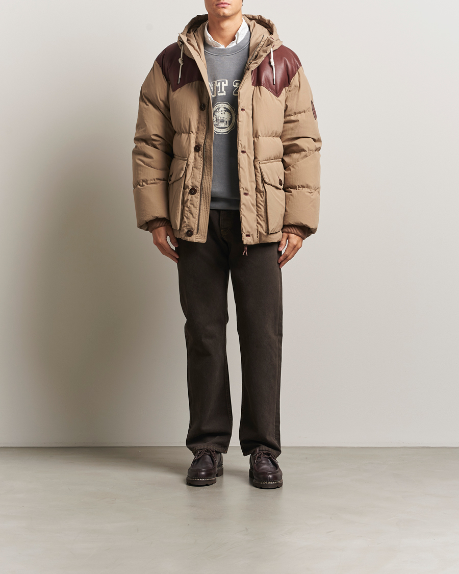 Herre | Jakker | GANT 240 Mulberry Street | Cotton Down Hooded Jacket Carmel Beige