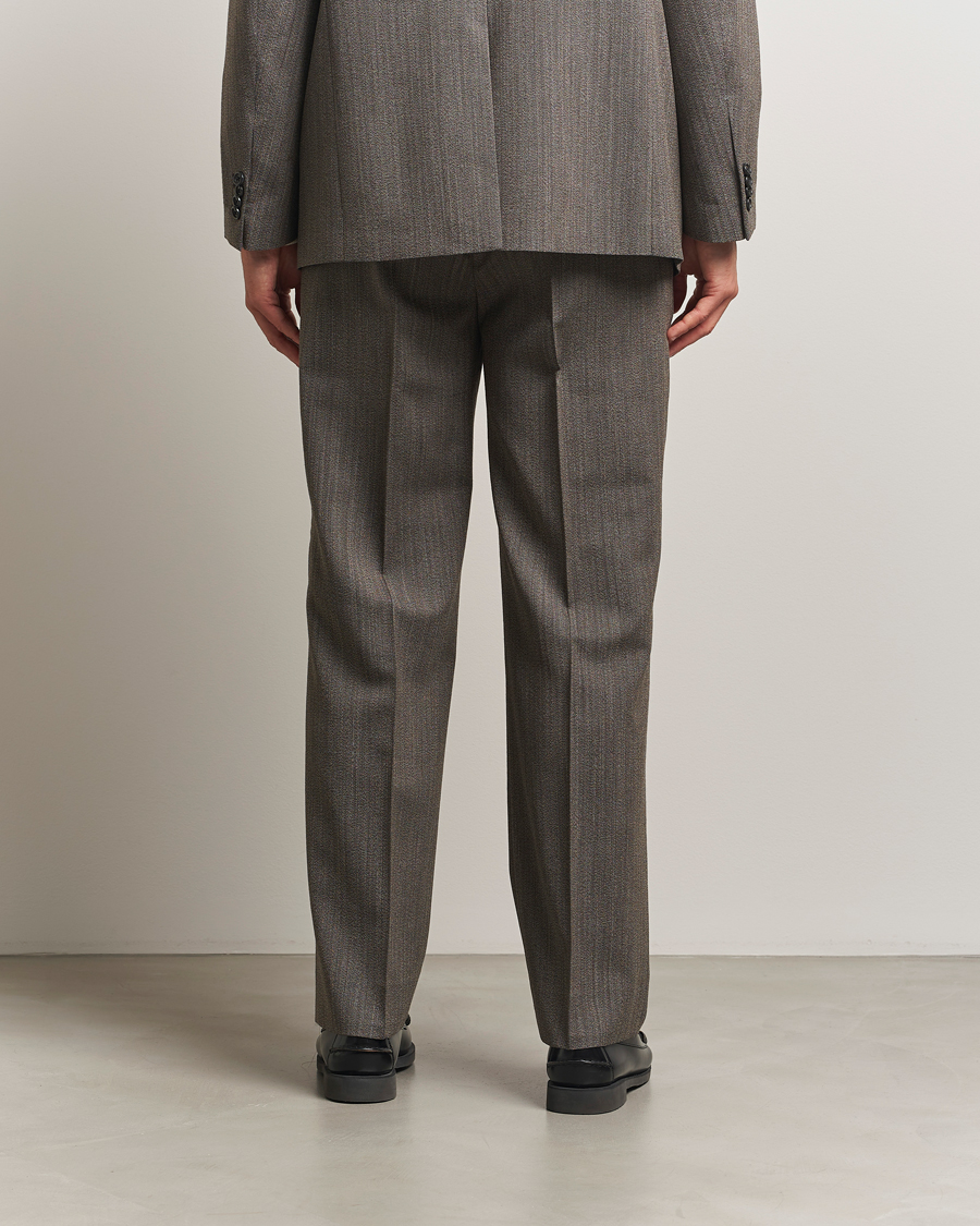 Herre | Bukser | GANT 240 Mulberry Street | Herringbone Suit Pants Deep Brown