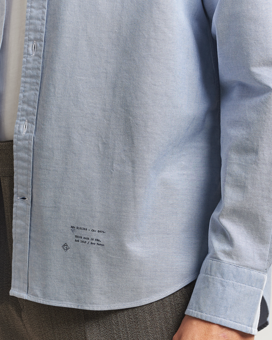 Herre | Skjorter | GANT 240 Mulberry Street | Relaxed Fit US Oxford Shirt Blue Water