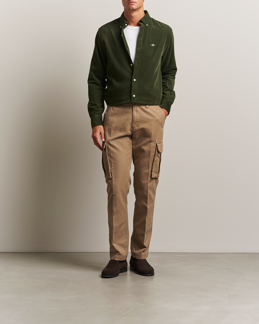 Herre | Bukser | Gant | Regular Fit Cotton Twill Cargo Pants Light Taupe