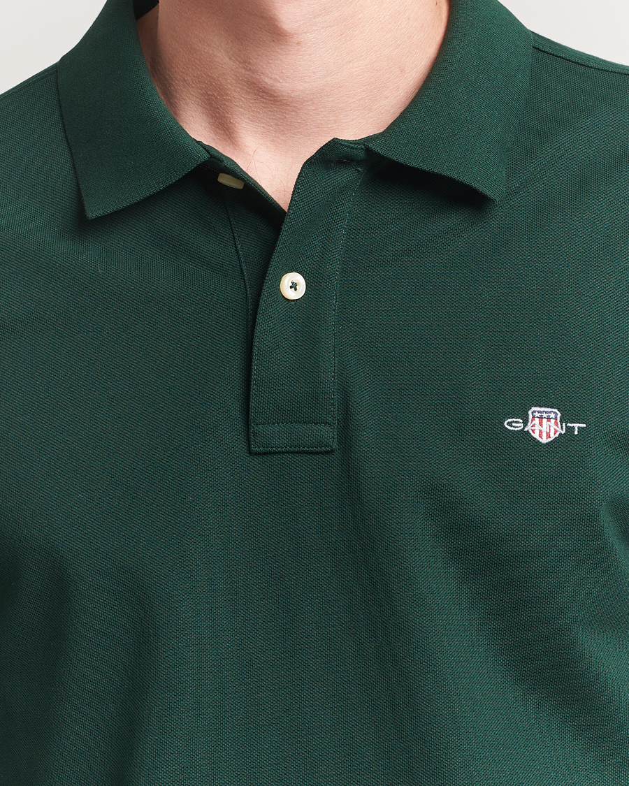 Herre | Polotrøjer | GANT | Regular Shield Long Sleeve Polo Tartan Green