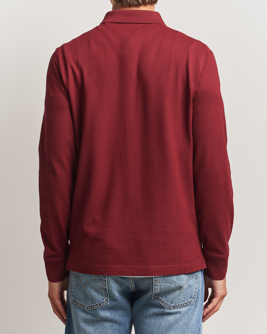 Herre | Polotrøjer | GANT | Regular Shield Long Sleeve Polo Plumped Red