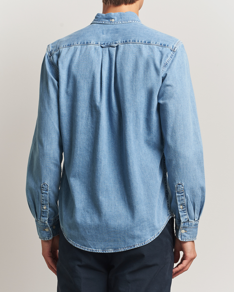 Herre | Skjorter | GANT | Regular Fit Denim Shirt Light Blue Worn In