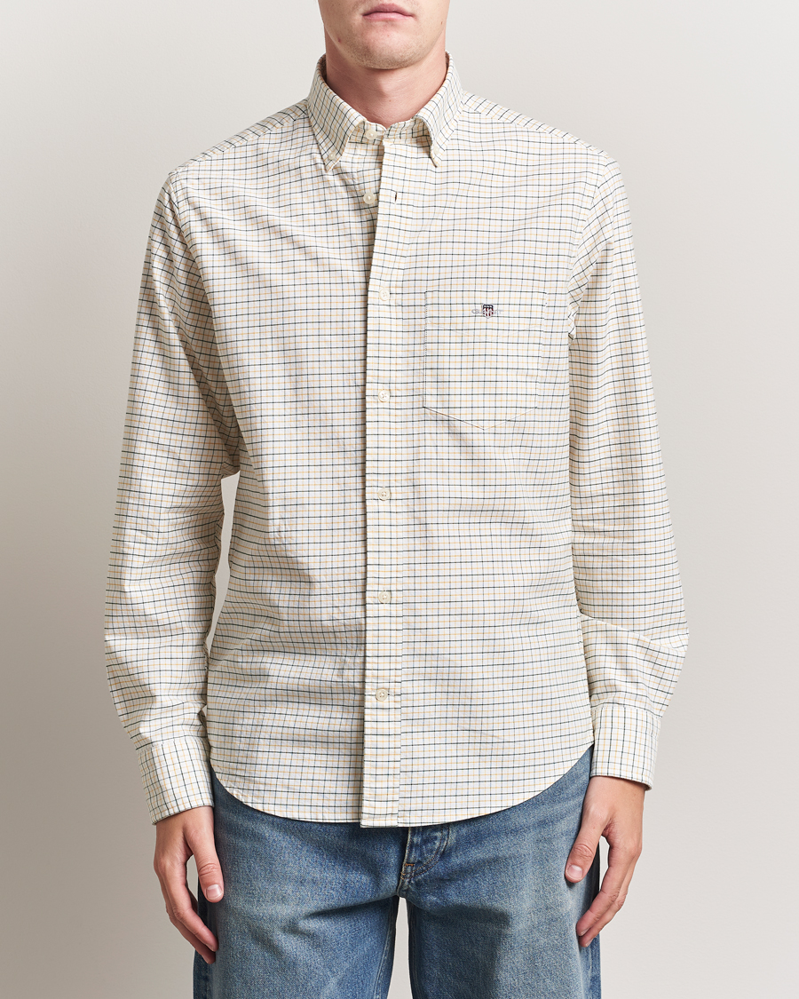 Herre | Skjorter | GANT | Regular Fit Classic Checked Oxford Shirt Forest Green