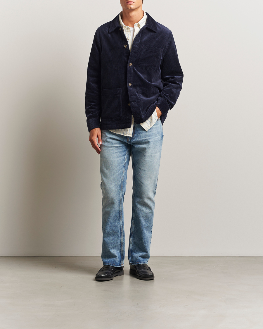 Herre | Skjorter | GANT | Regular Fit Corduroy Overshirt Evening Blue