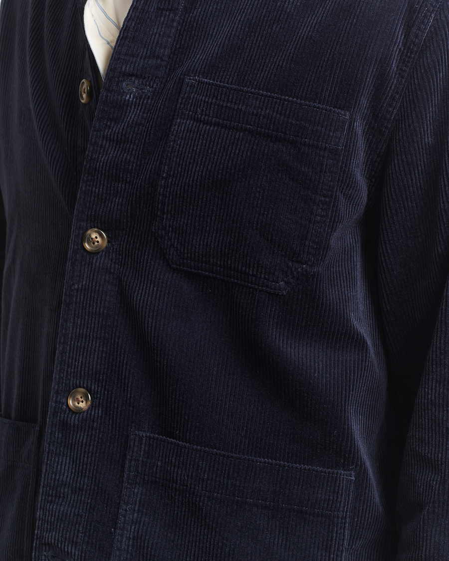 Herre | Skjorter | GANT | Regular Fit Corduroy Overshirt Evening Blue