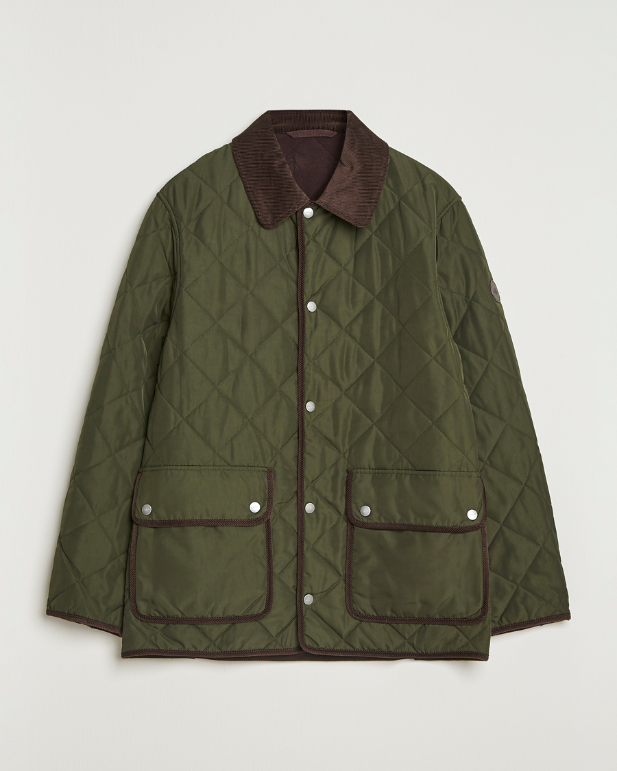 Herre | Jakker | GANT | Quilted Fleece Jacket Green Lagoon
