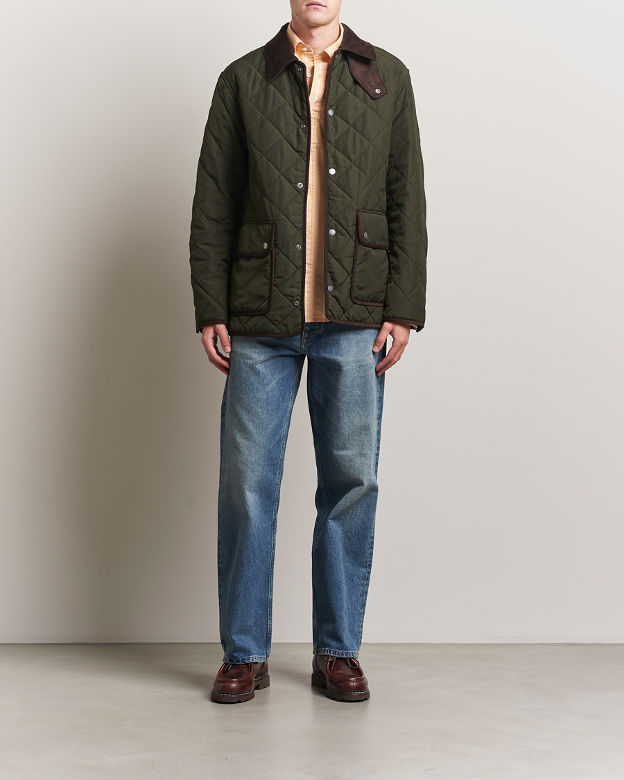 Herre | Jakker | GANT | Quilted Fleece Jacket Green Lagoon