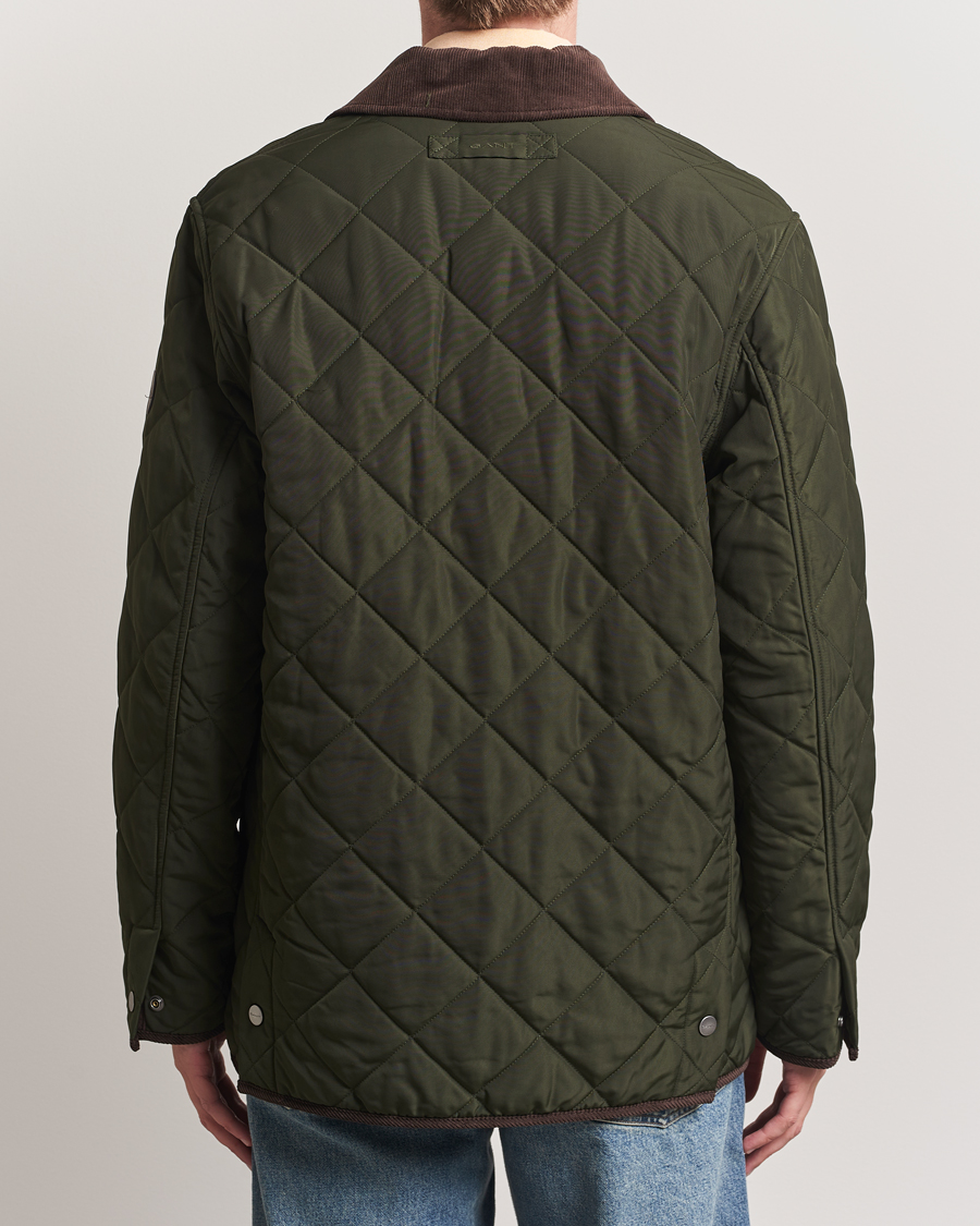Herre | Jakker | GANT | Quilted Fleece Jacket Green Lagoon