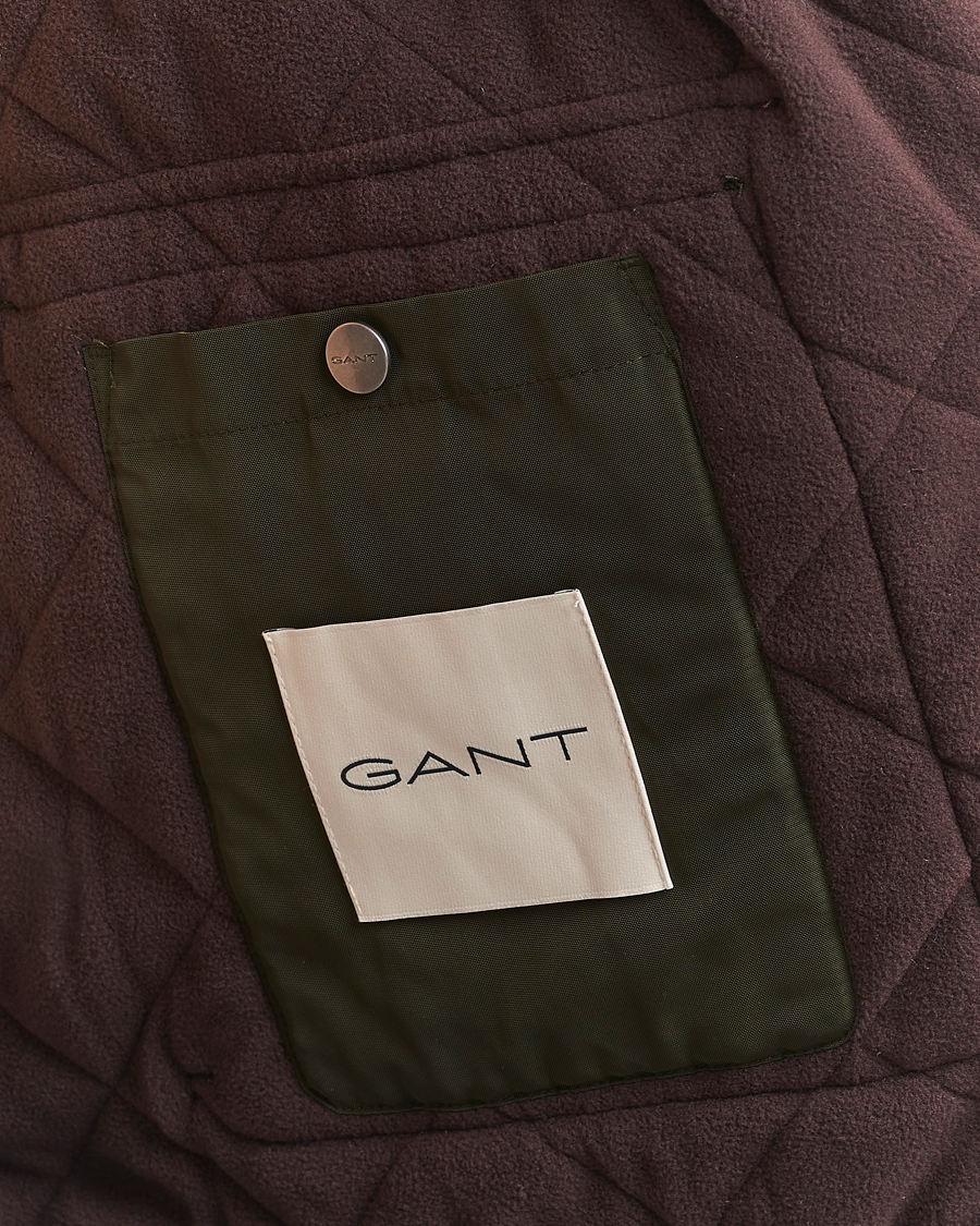 Herre | Jakker | GANT | Quilted Fleece Jacket Green Lagoon
