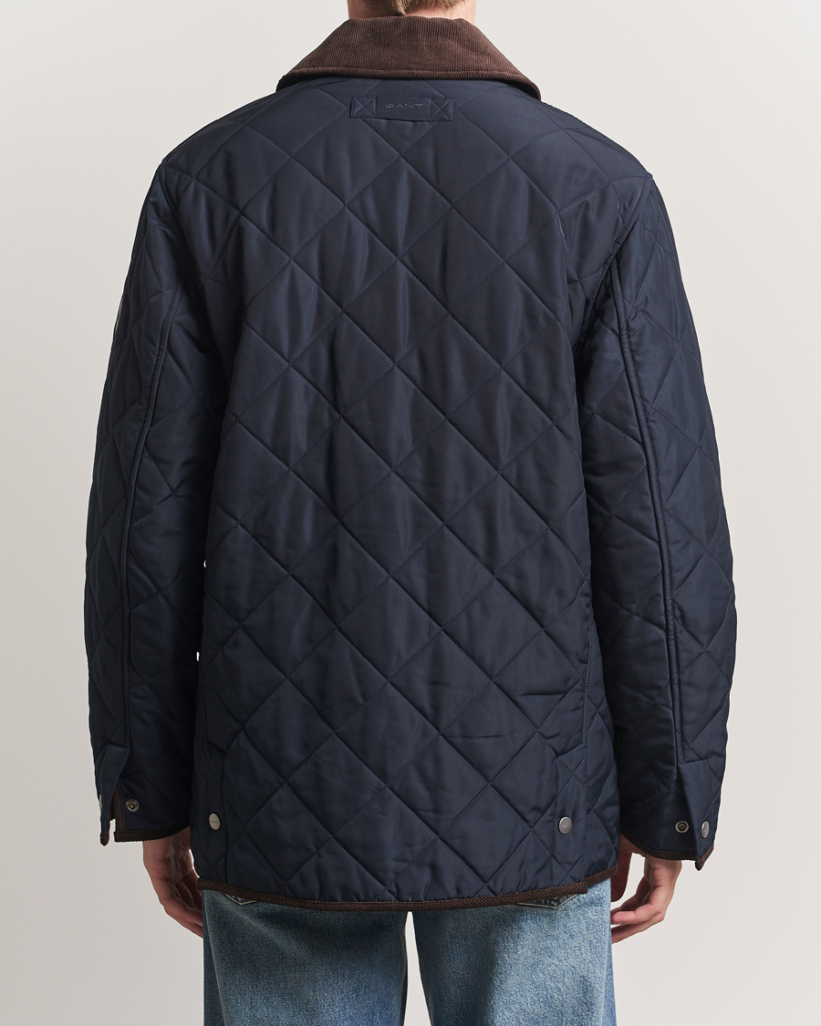 Herre | Jakker | GANT | Quilted Fleece Jacket Evening Blue