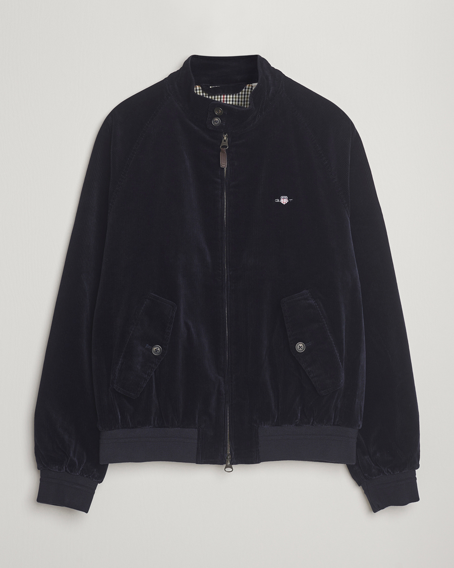 Herre | Jakker | GANT | Corduroy Harrington Jacket Evening Blue