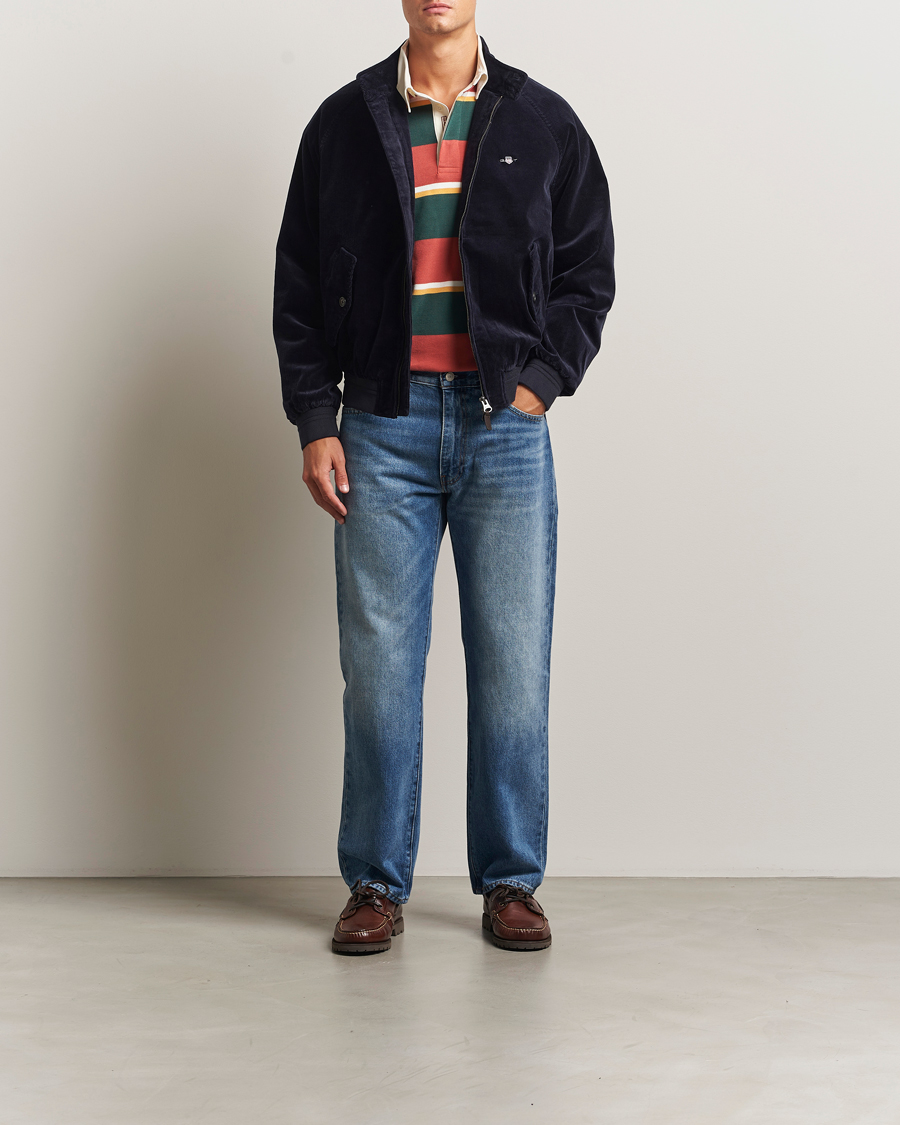 Herre | Jakker | GANT | Corduroy Harrington Jacket Evening Blue