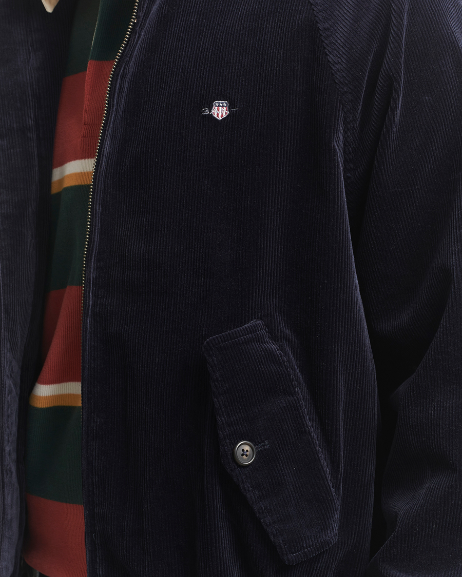 Herre | Jakker | GANT | Corduroy Harrington Jacket Evening Blue