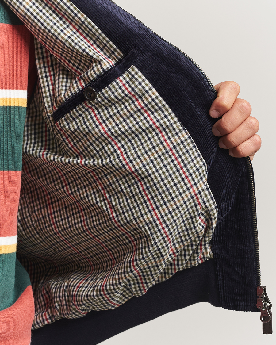 Herre | Jakker | GANT | Corduroy Harrington Jacket Evening Blue