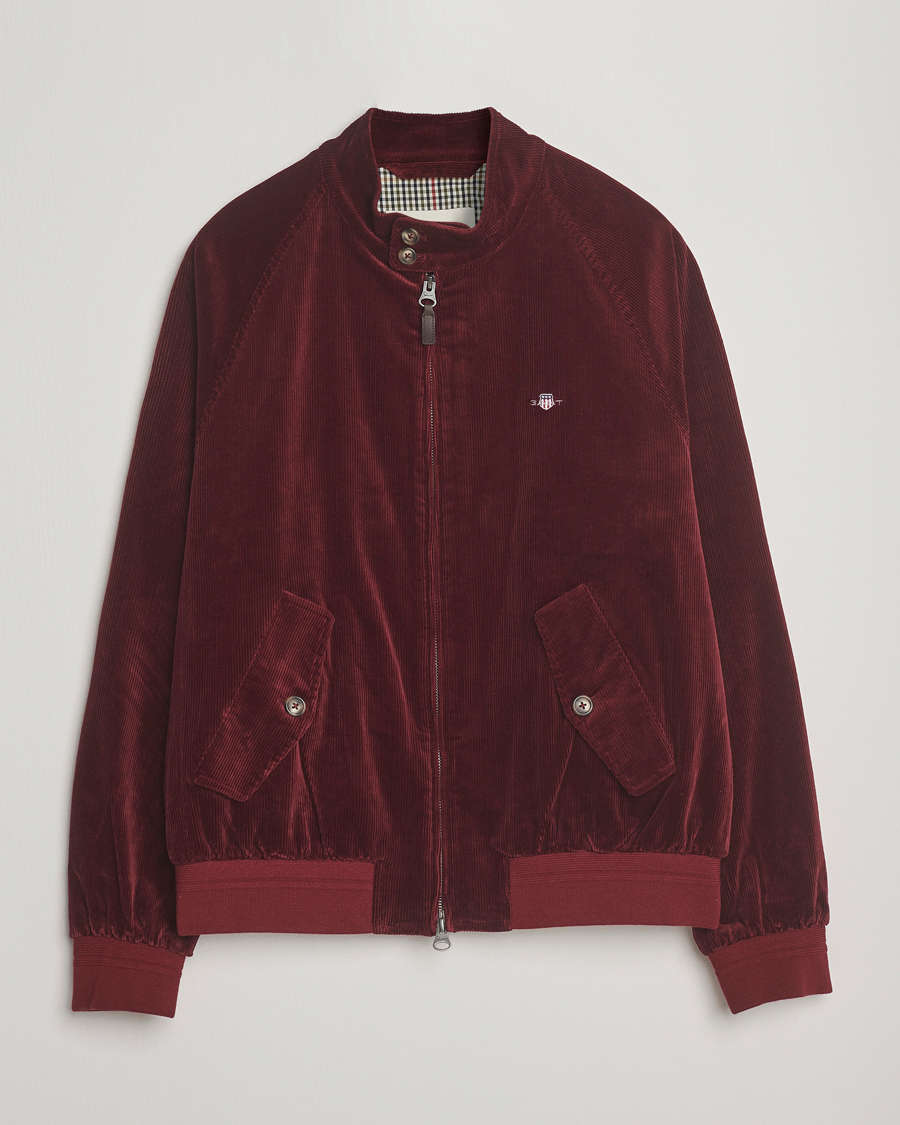 Herre | Jakker | GANT | Corduroy Harrington Jacket Plumped Red