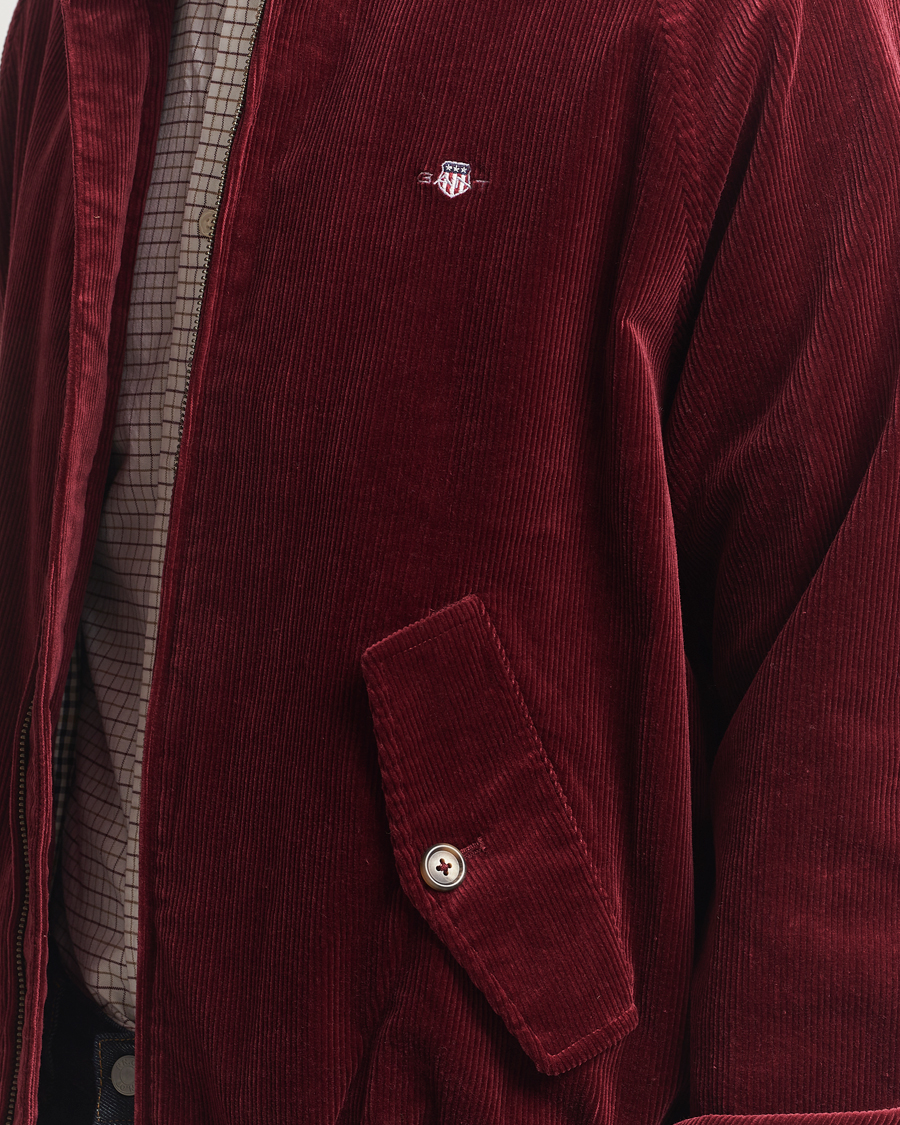 Herre | Jakker | GANT | Corduroy Harrington Jacket Plumped Red
