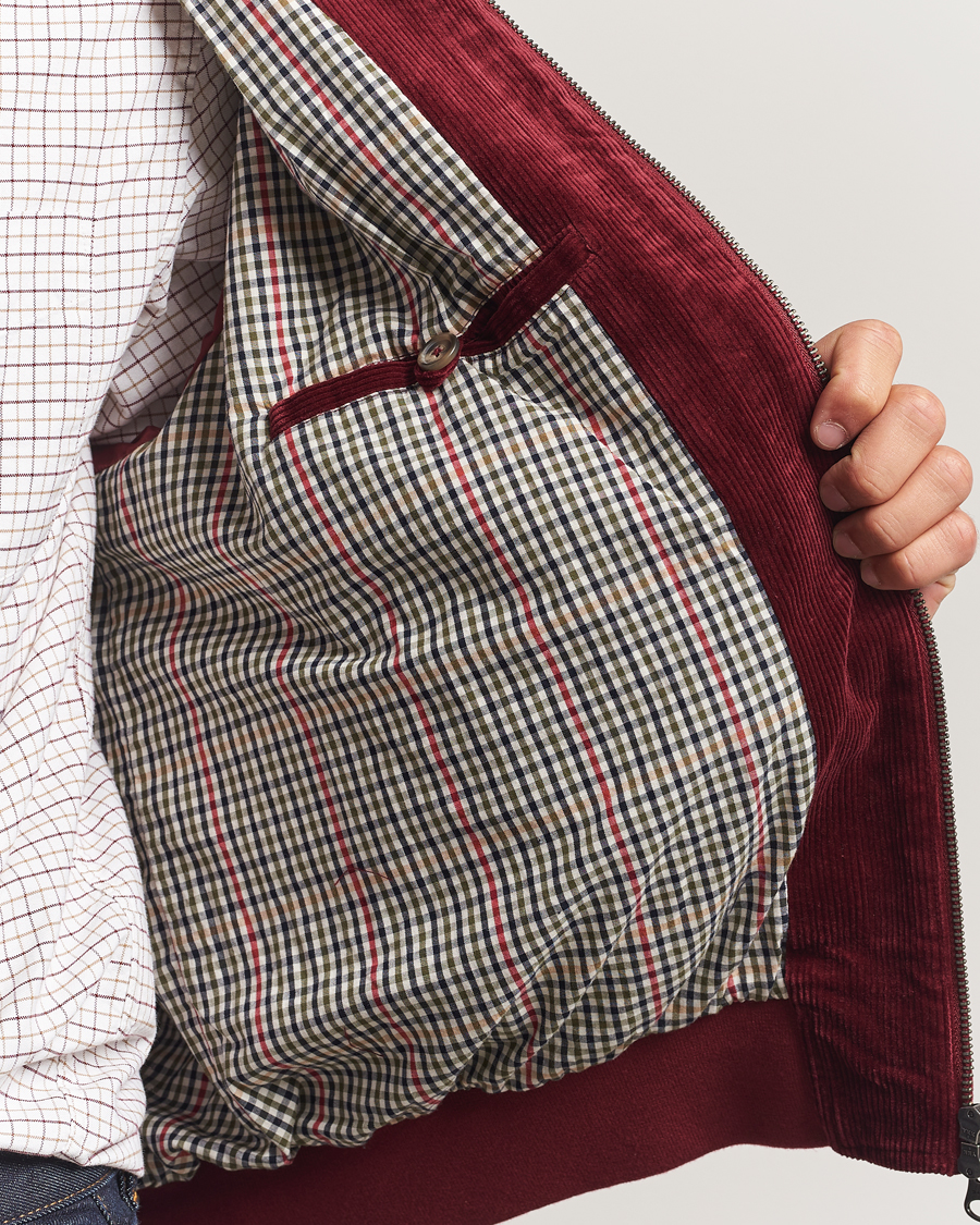 Herre | Jakker | GANT | Corduroy Harrington Jacket Plumped Red