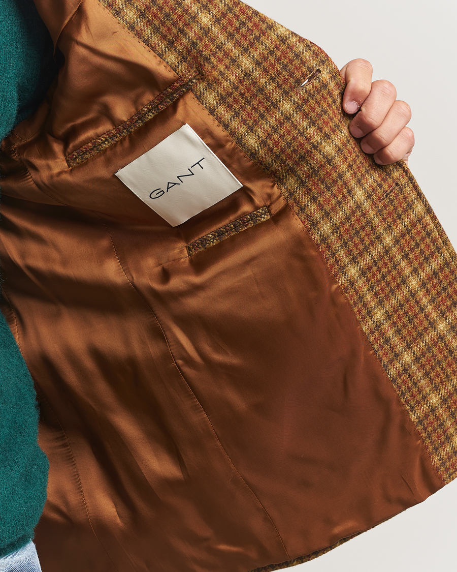 Herre | Blazere & jakker | Gant | Checked Tweed Blazer Peanut Butter