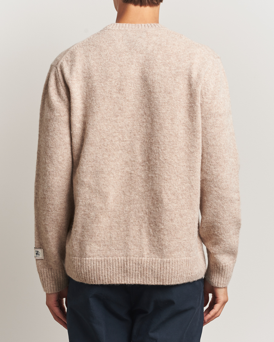 Herre | Trøjer | Gant | Scottish Wool Knitted Crew Neck Sweater Khaki Melange