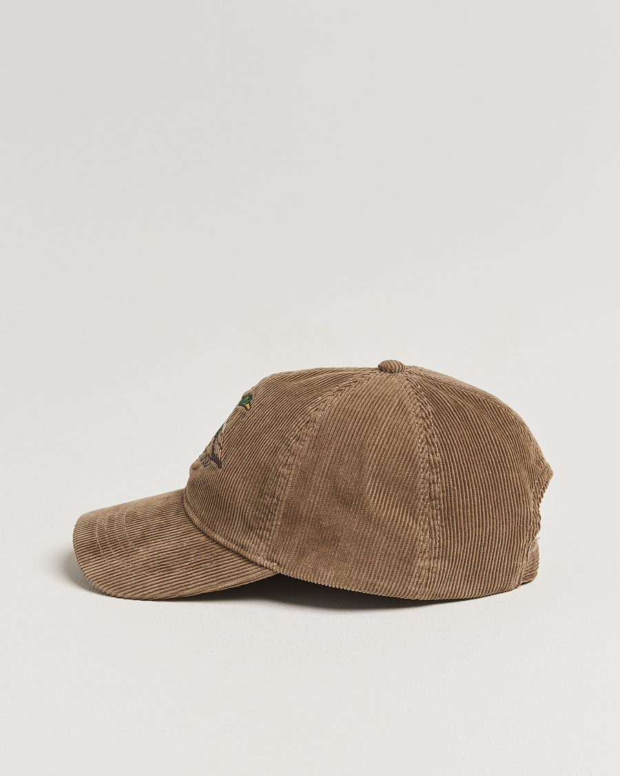 Herre | Hatte & kasketter | GANT | Graphic Embroidered Washed Cord Cap Taupe Beige
