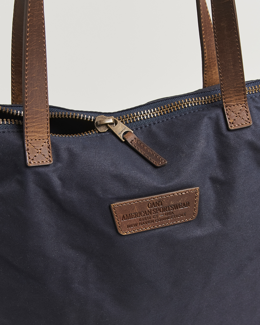 Herre | Tasker | GANT | Waxed Cotton Tote Bag Evening Blue