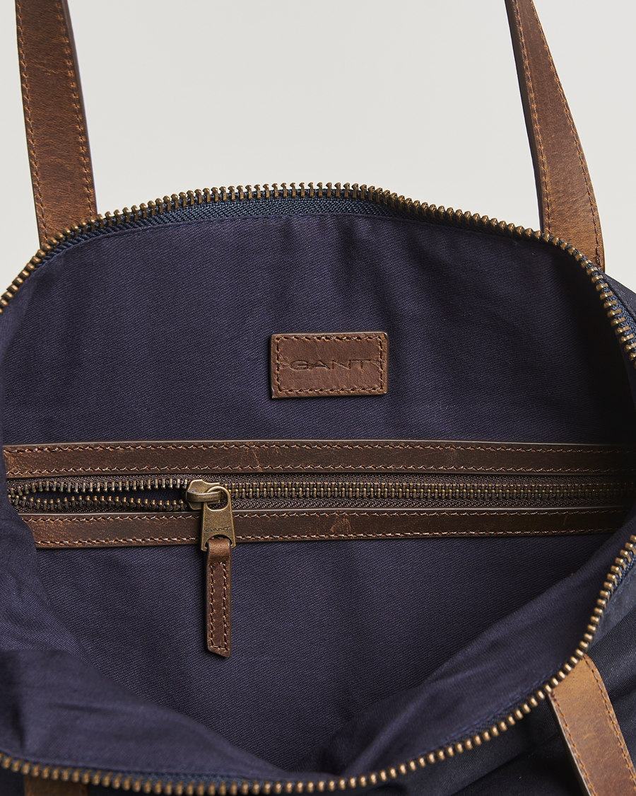 Herre | Tasker | GANT | Waxed Cotton Tote Bag Evening Blue