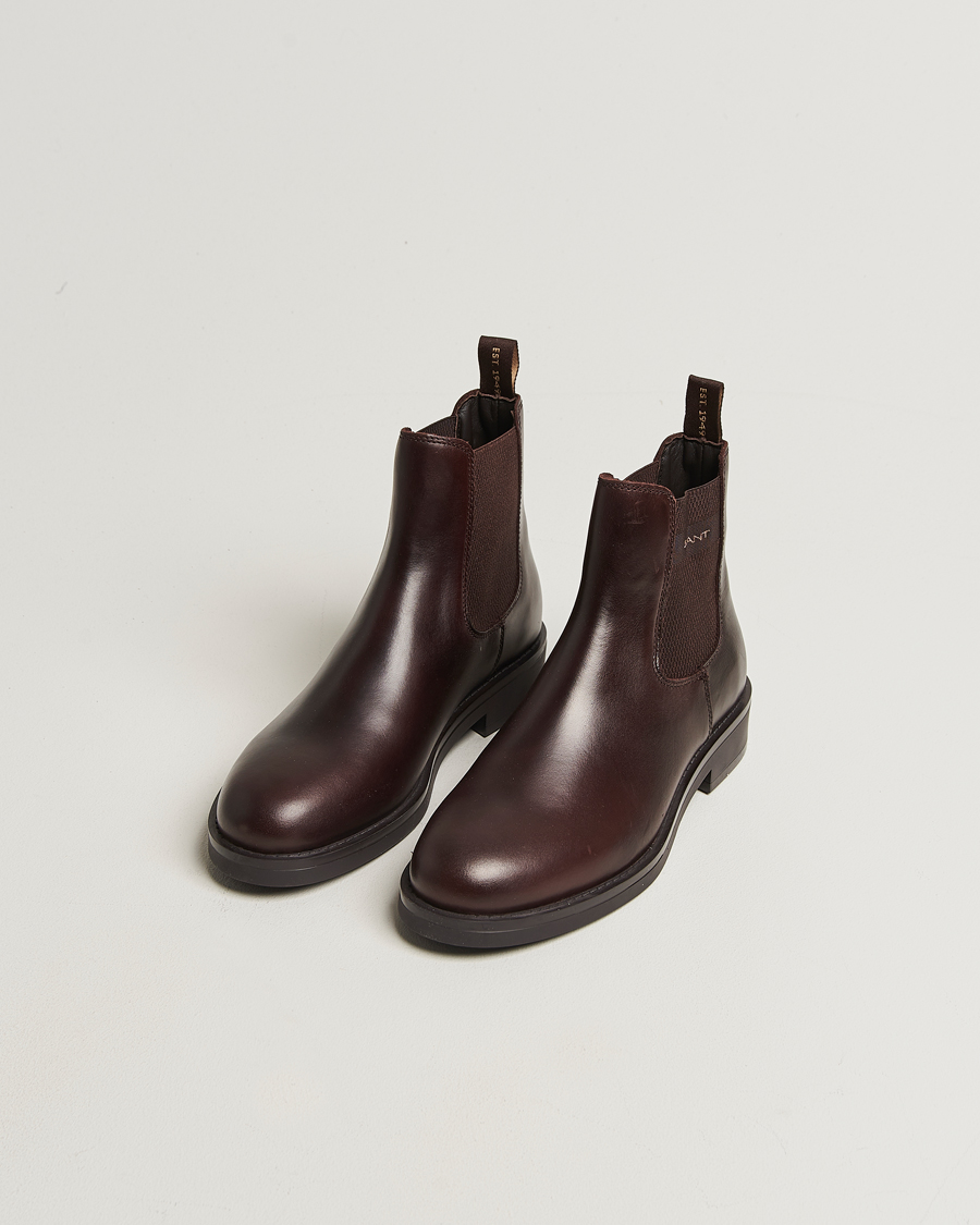 Herre | Støvler | GANT | Prepdale Leather Chelsea Boot Dark Brown