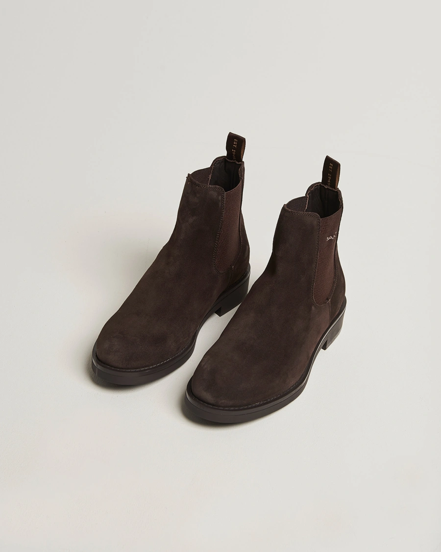 Herre | Støvler | GANT | Prepdale Suede Chelsea Boot Espresso Brown