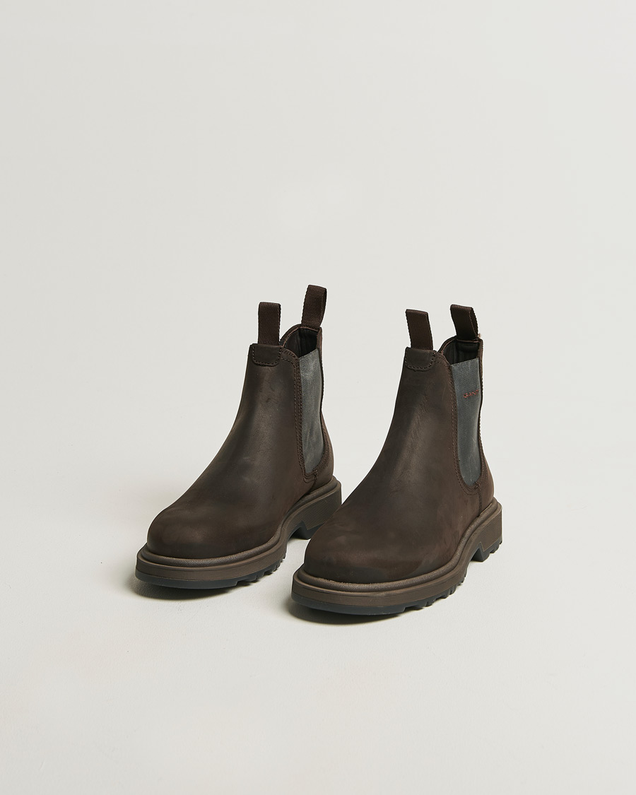 Herre | Støvler | GANT | Blisdor Rough Leather Chelsea Boot Dark Brown
