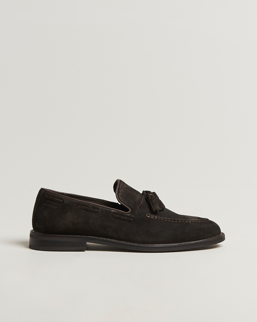 Herre | Loafers | GANT | Lozham Suede Tassle Loafer Dark Brown