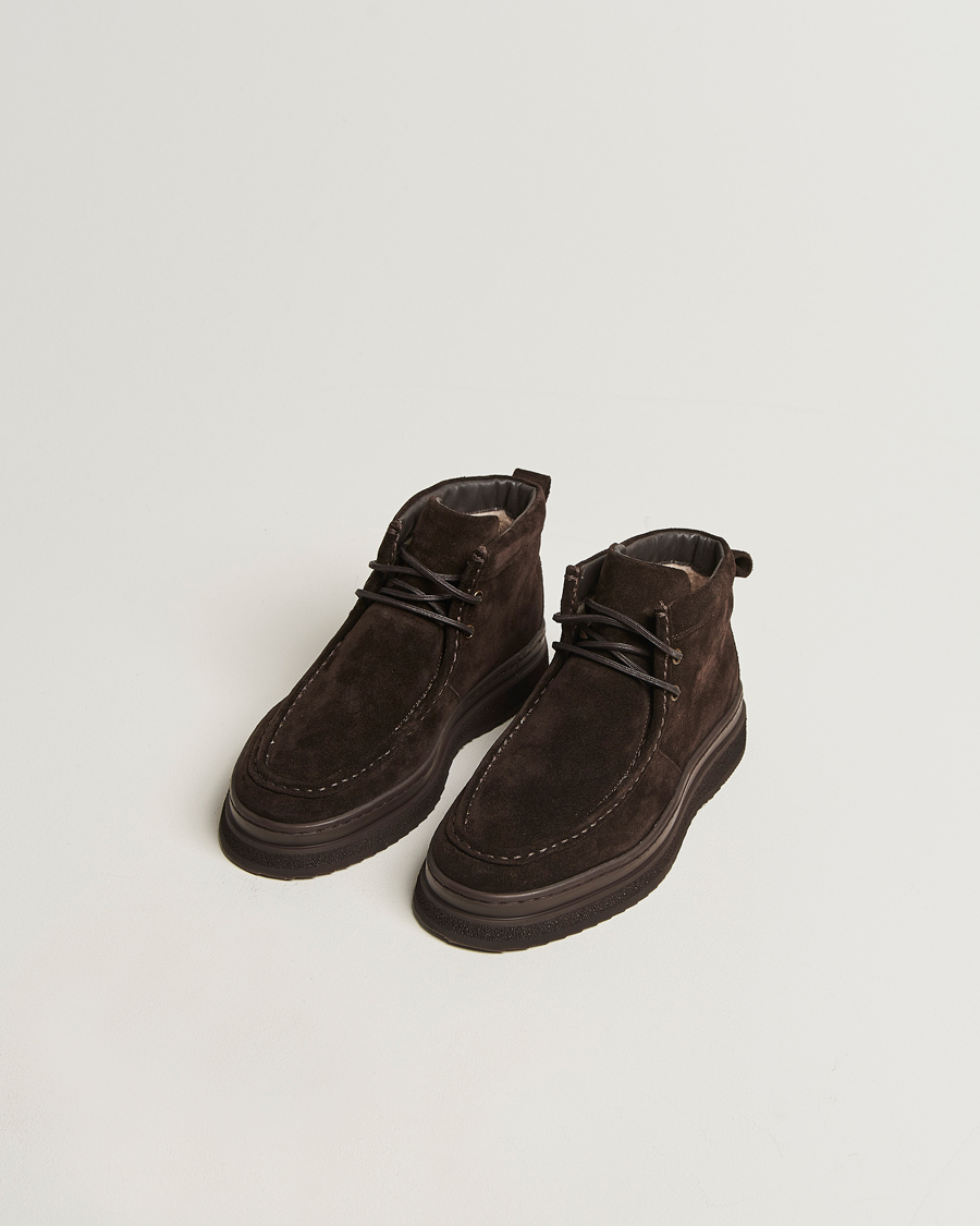 Herre | Støvler | Gant | Blistown Suede Moc Toe Boot Espresso Brown