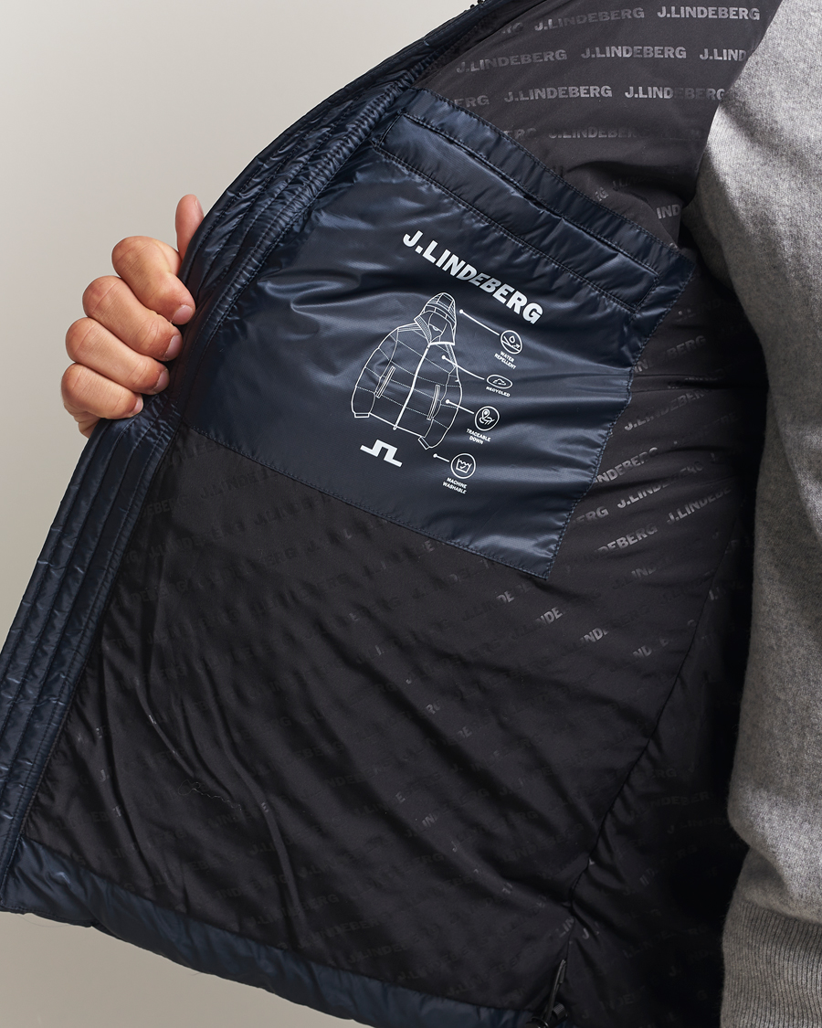 Herre | Jakker | J.Lindeberg | Daryl Down Hooded Jacket Navy