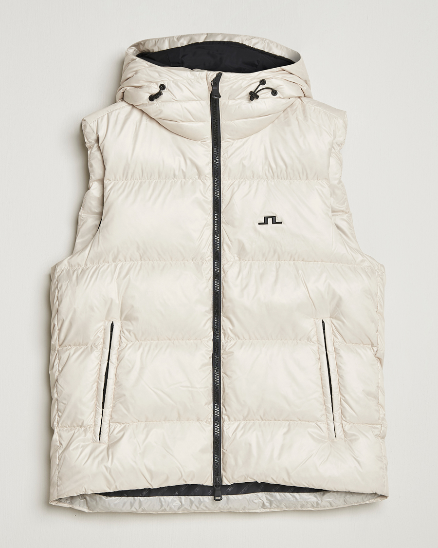 Herre | Veste | J.Lindeberg | Daryl Down Hooded Vest Moonbeam