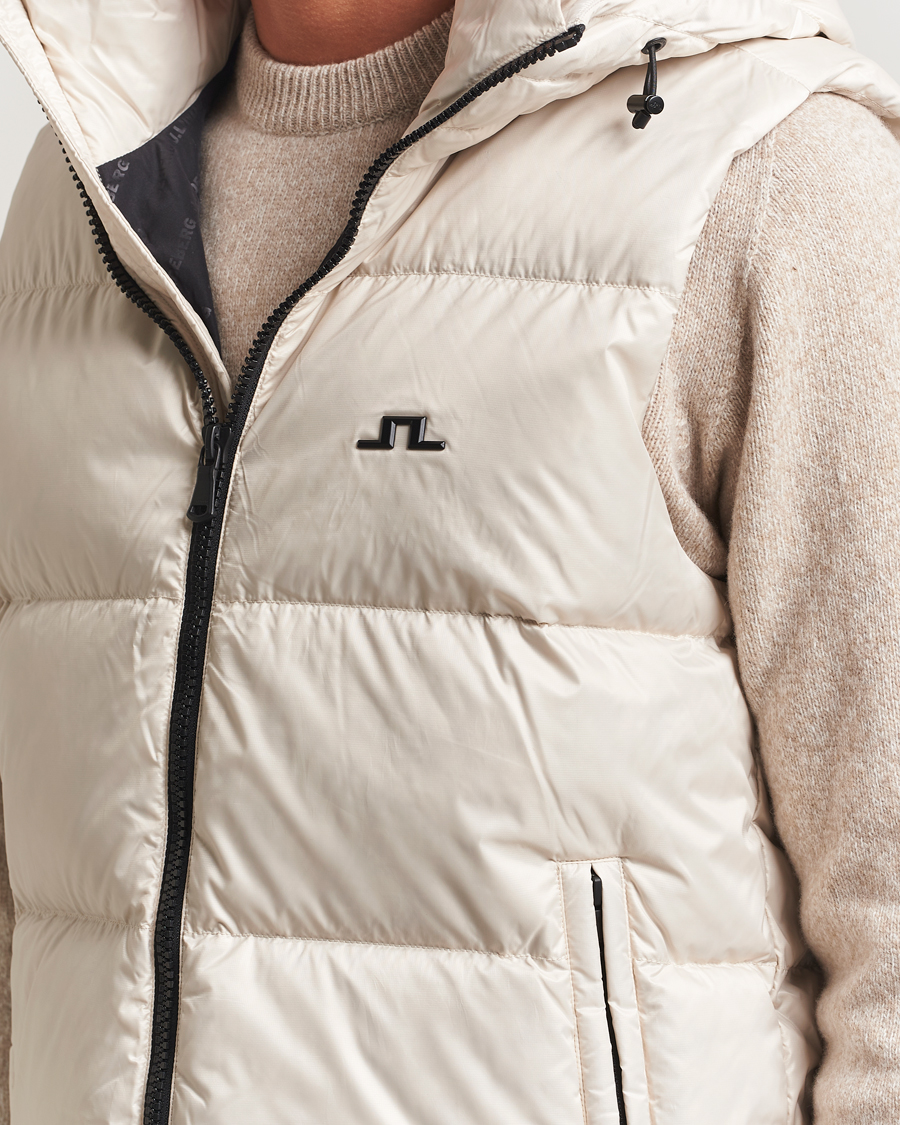 Herre | Veste | J.Lindeberg | Daryl Down Hooded Vest Moonbeam