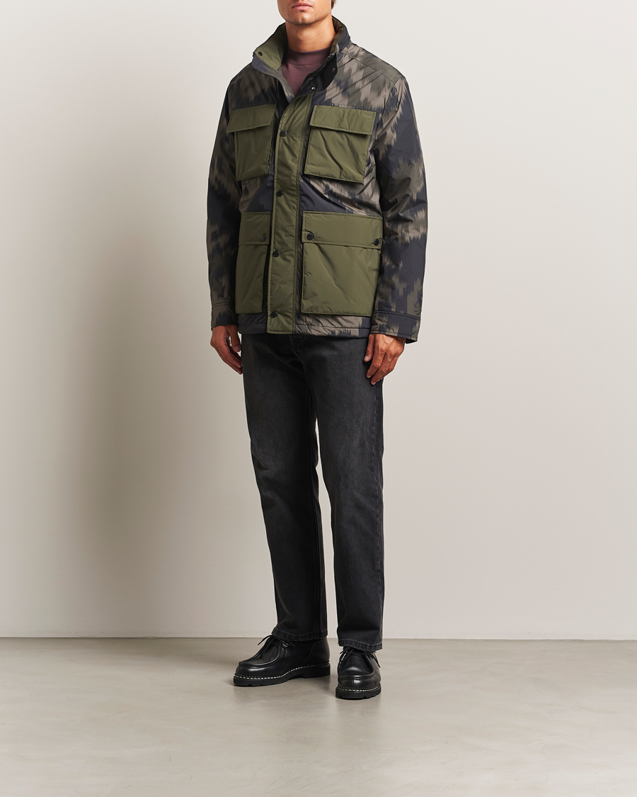 Herre | Jakker | J.Lindeberg | Aiden 2L Padded Printed Field Jacket Wrap Forest