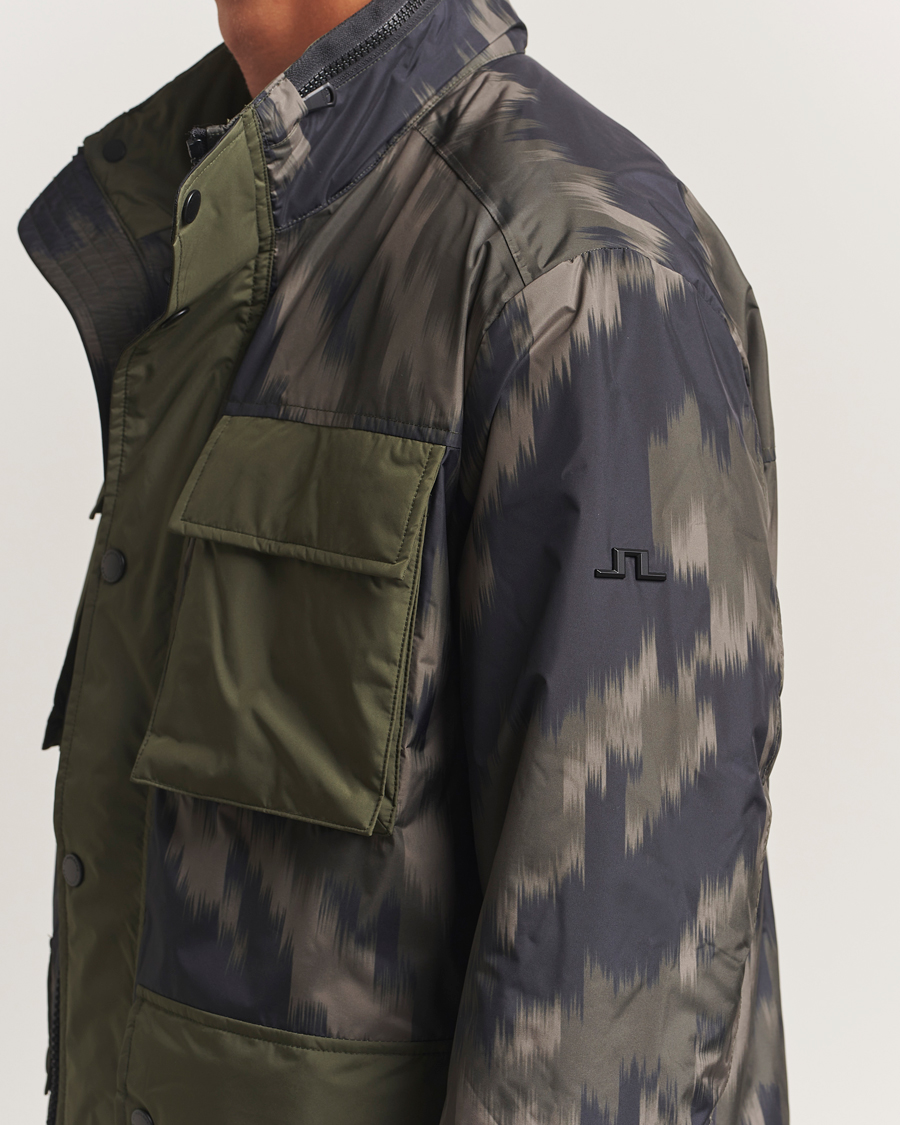 Herre | Jakker | J.Lindeberg | Aiden 2L Padded Printed Field Jacket Wrap Forest